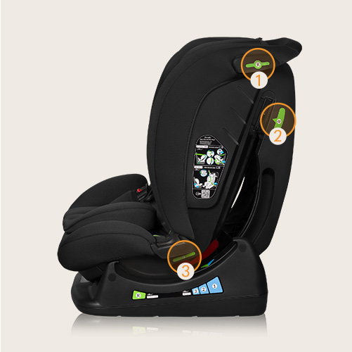 Lionelo Izzy i-Size Black Carbon - Kindersitz